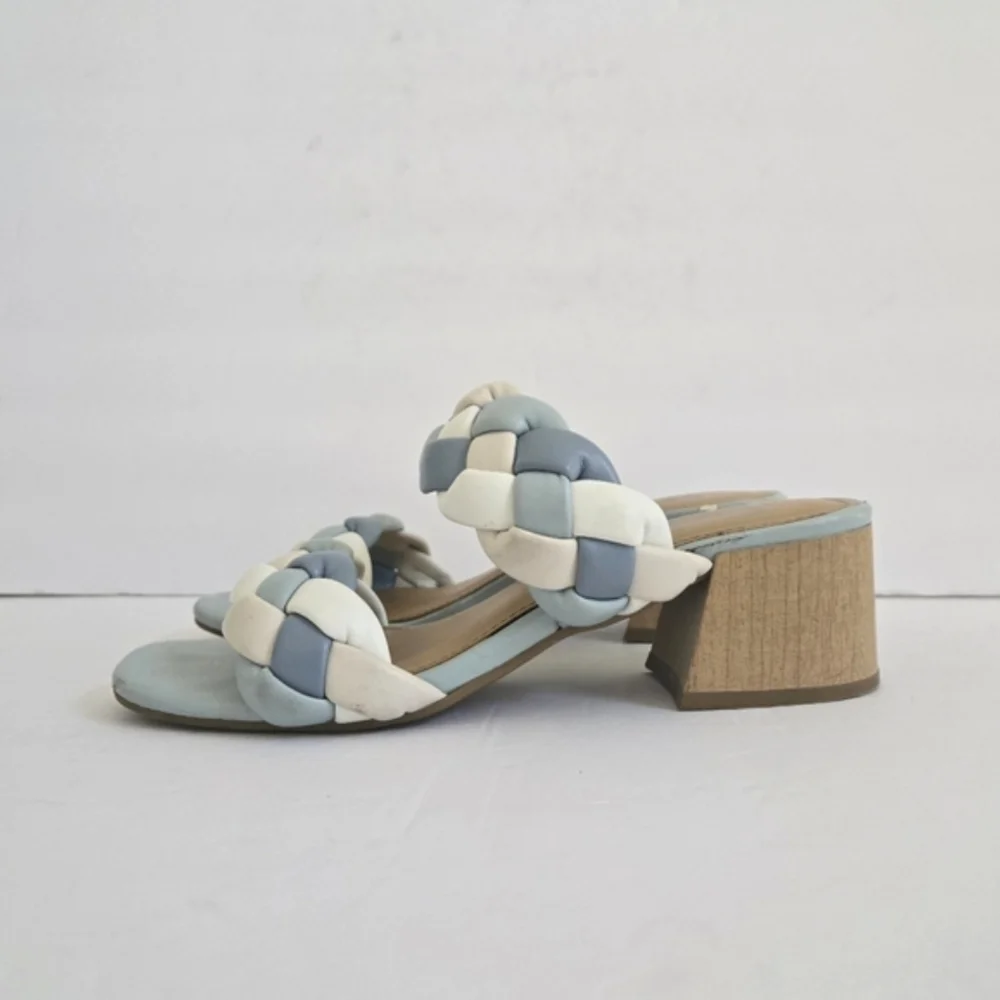 DV Dolce Vita Polly Faux Leather Slide Heeled Sandals Size 6.5